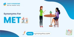 synonyms for met