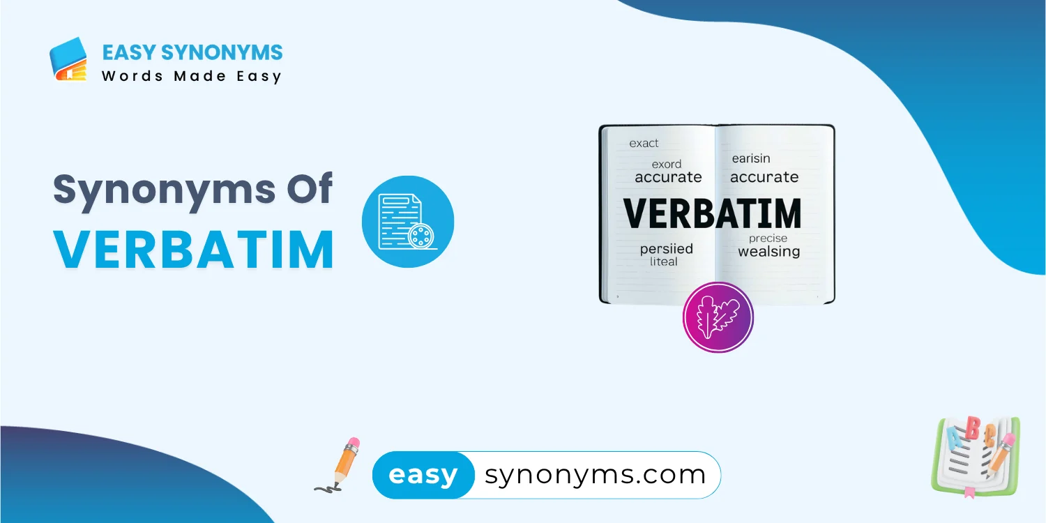 synonyms of verbatim