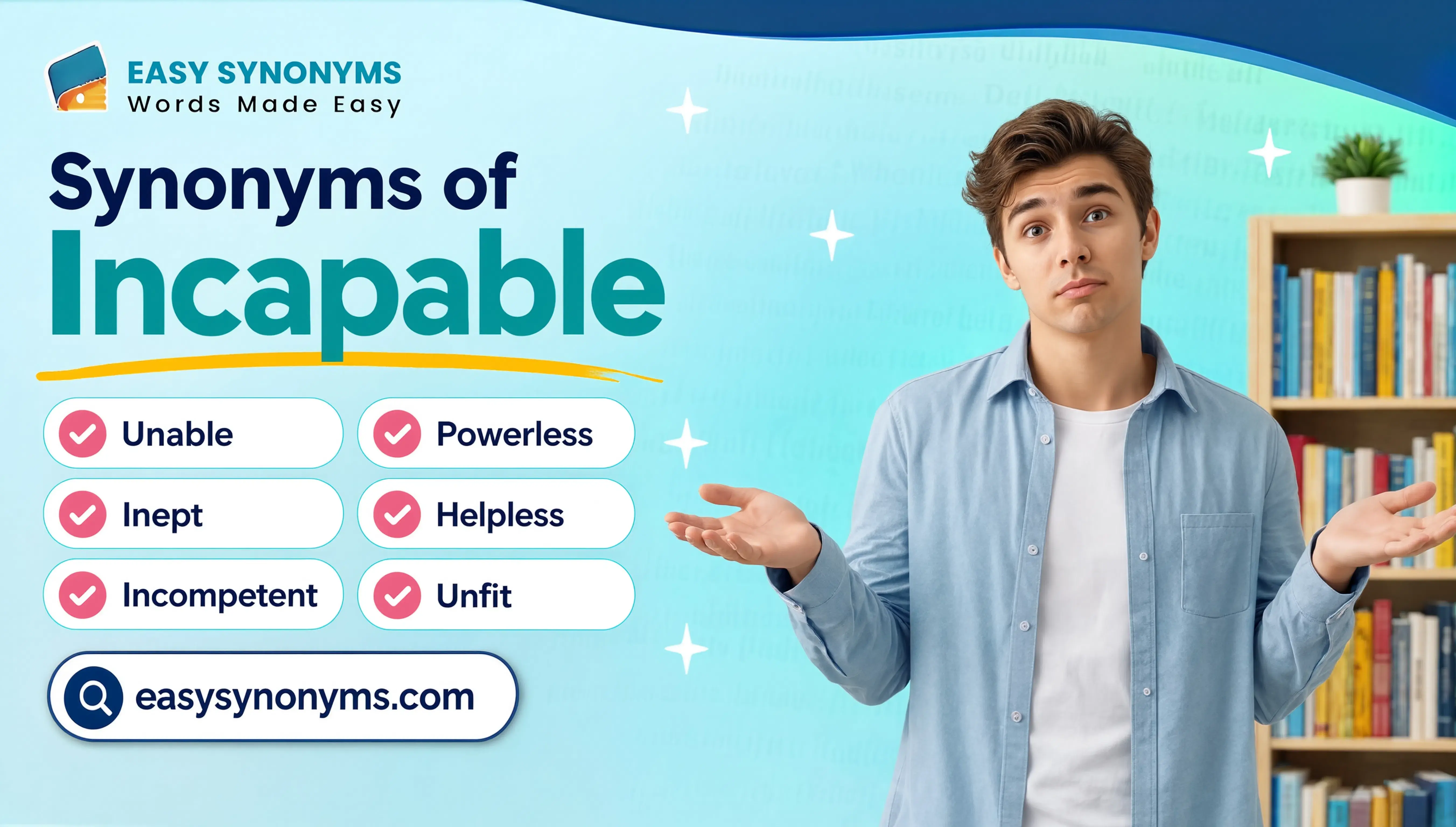 synonyms for incapable