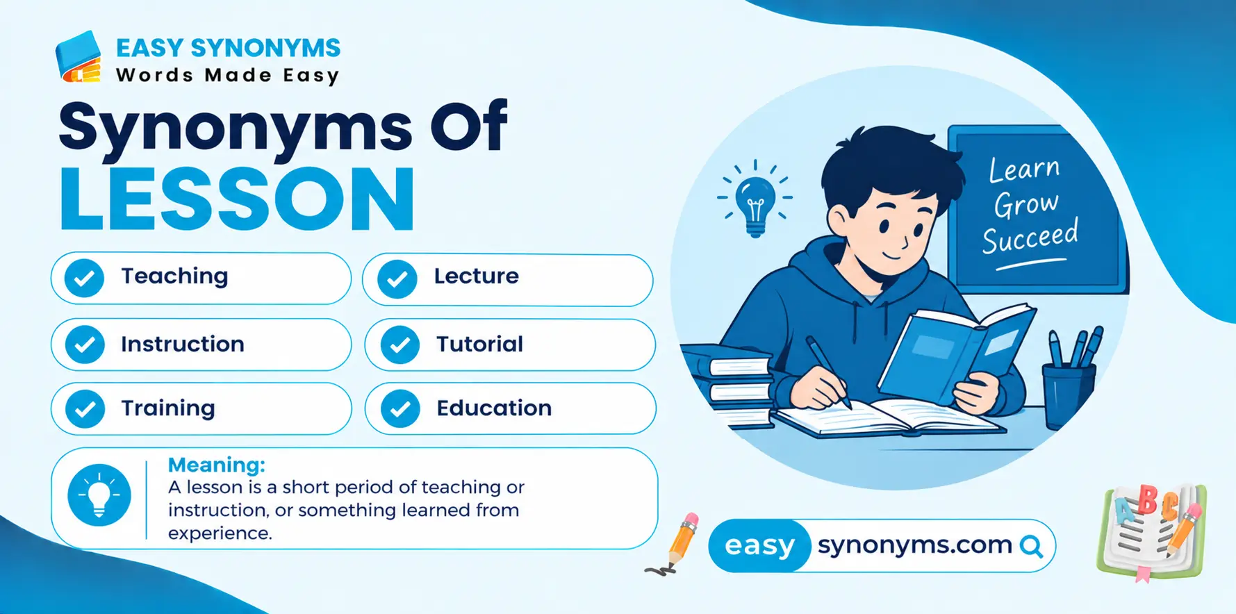 synonyms for lesson